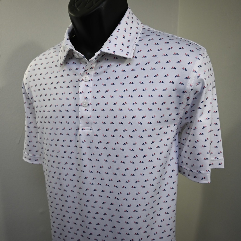 Vineyard Vines Performance Golf Polo Wicking Short Sleeve Mens Size Medium - Picture 3 of 9